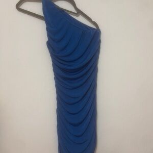 Amazon Vibrant Blue One-Shoulder Dress